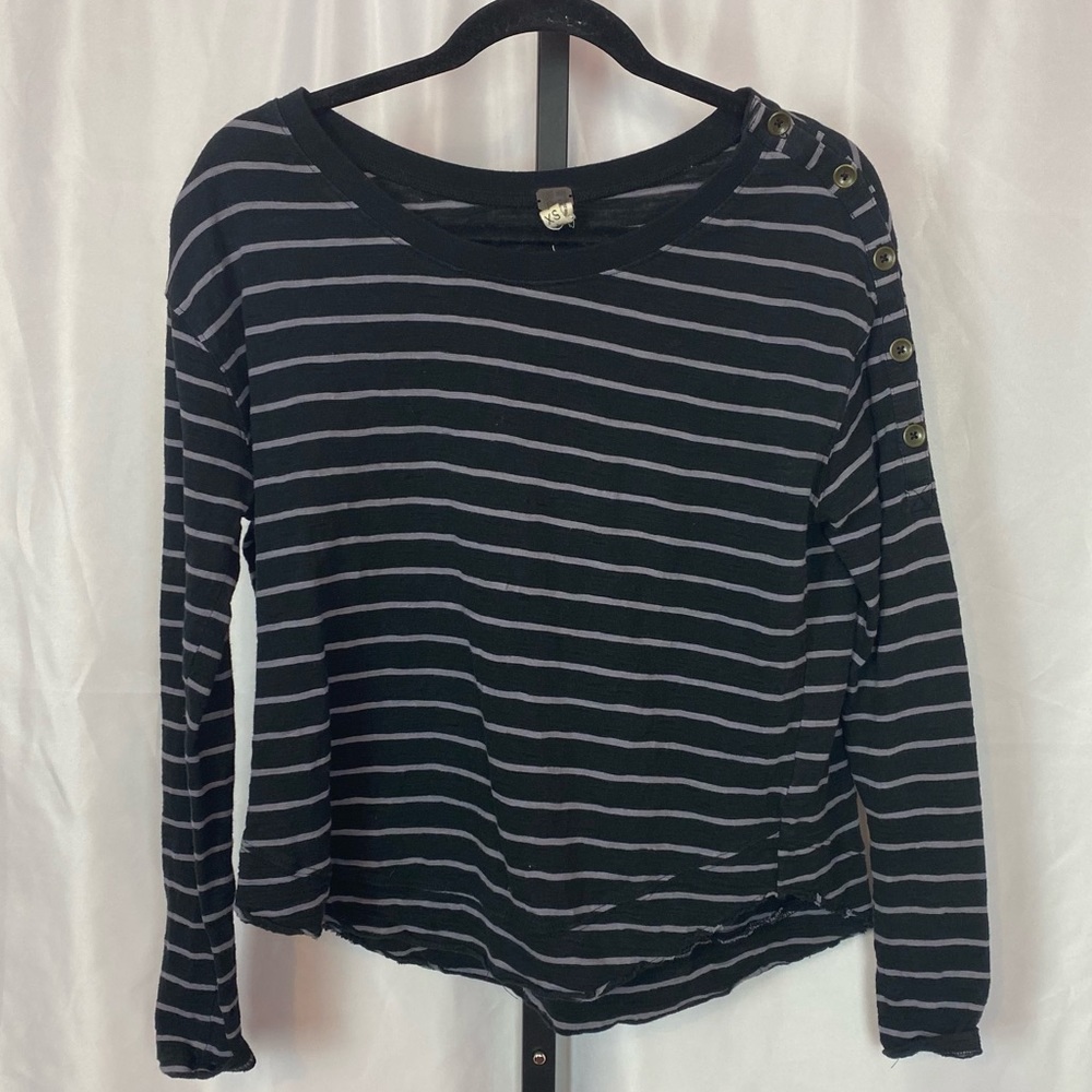 Free People We the Free Striped Long Sleeve Top XS
